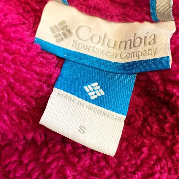 Columbia Women's Cozy Fleece Zip Teddy Jacket - Pink and Black - Small - Picture 6 of 7